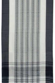 Black & White Handloom Dhaniakhali Cotton Saree 10062592