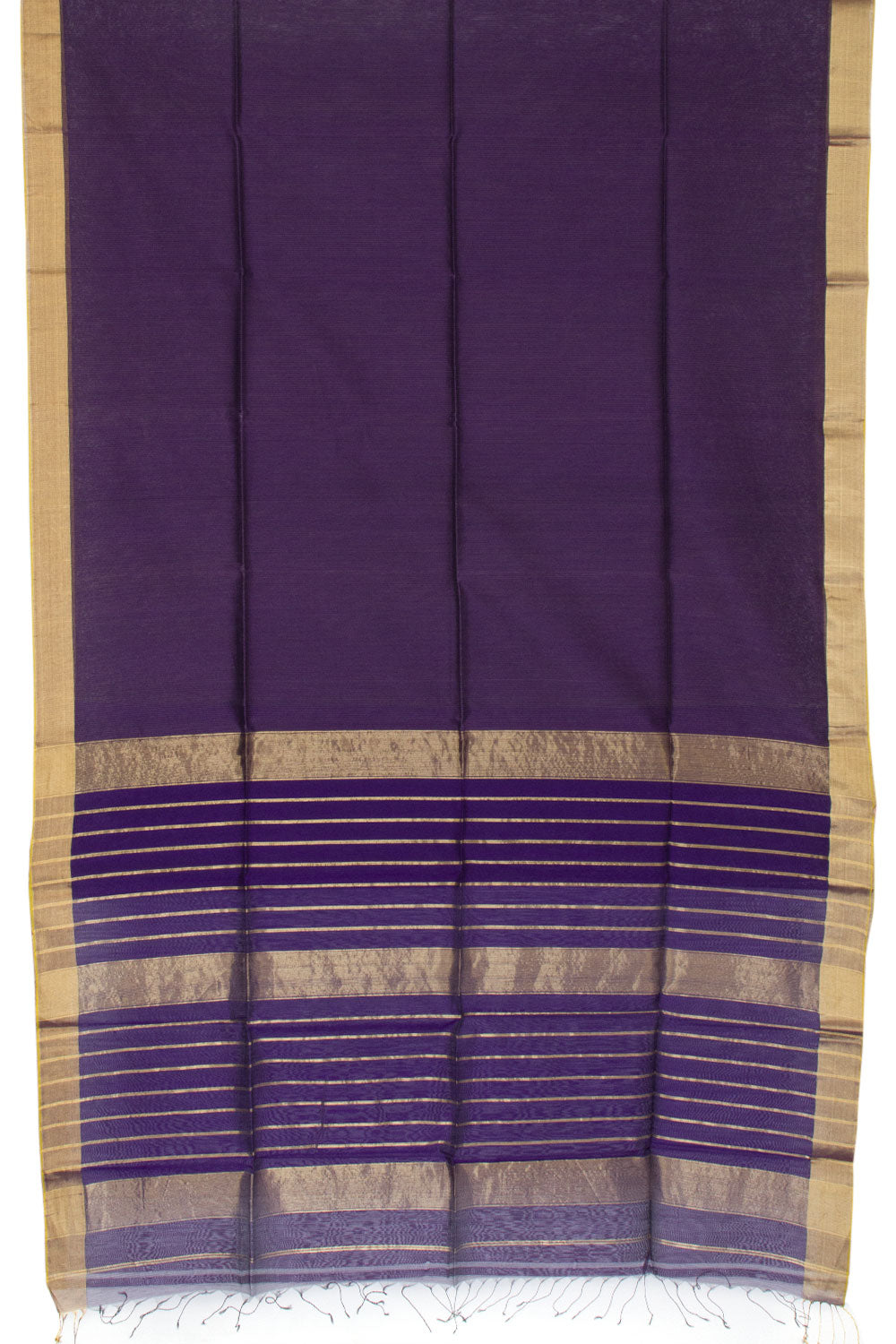 Plum Purple Handloom Maheswari Silk Cotton Saree 10062610