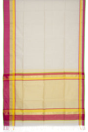 Off White Handloom Maheshwari Silk Cotton Saree 10062625