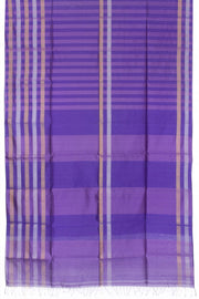 Daisy Bush Purple Handloom Maheswari Silk Cotton Saree 10062626