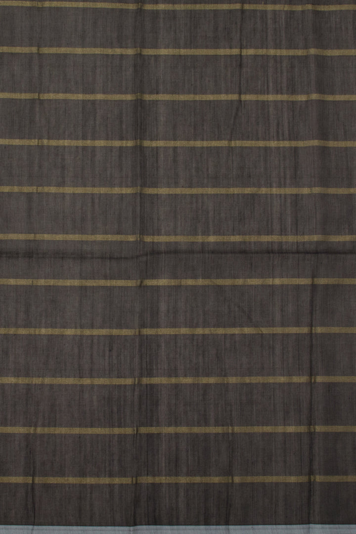 Black Handloom Maheswari Silk Cotton Saree 10062627
