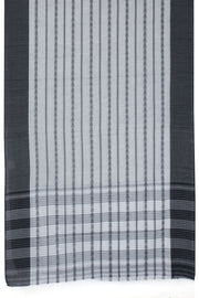 Silver Grey Handloom Dhaniakhali Cotton Saree 10063792