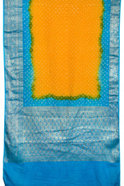 Mango Yellow Kanjivaram Pure Silk Bandhani Saree 10062801
