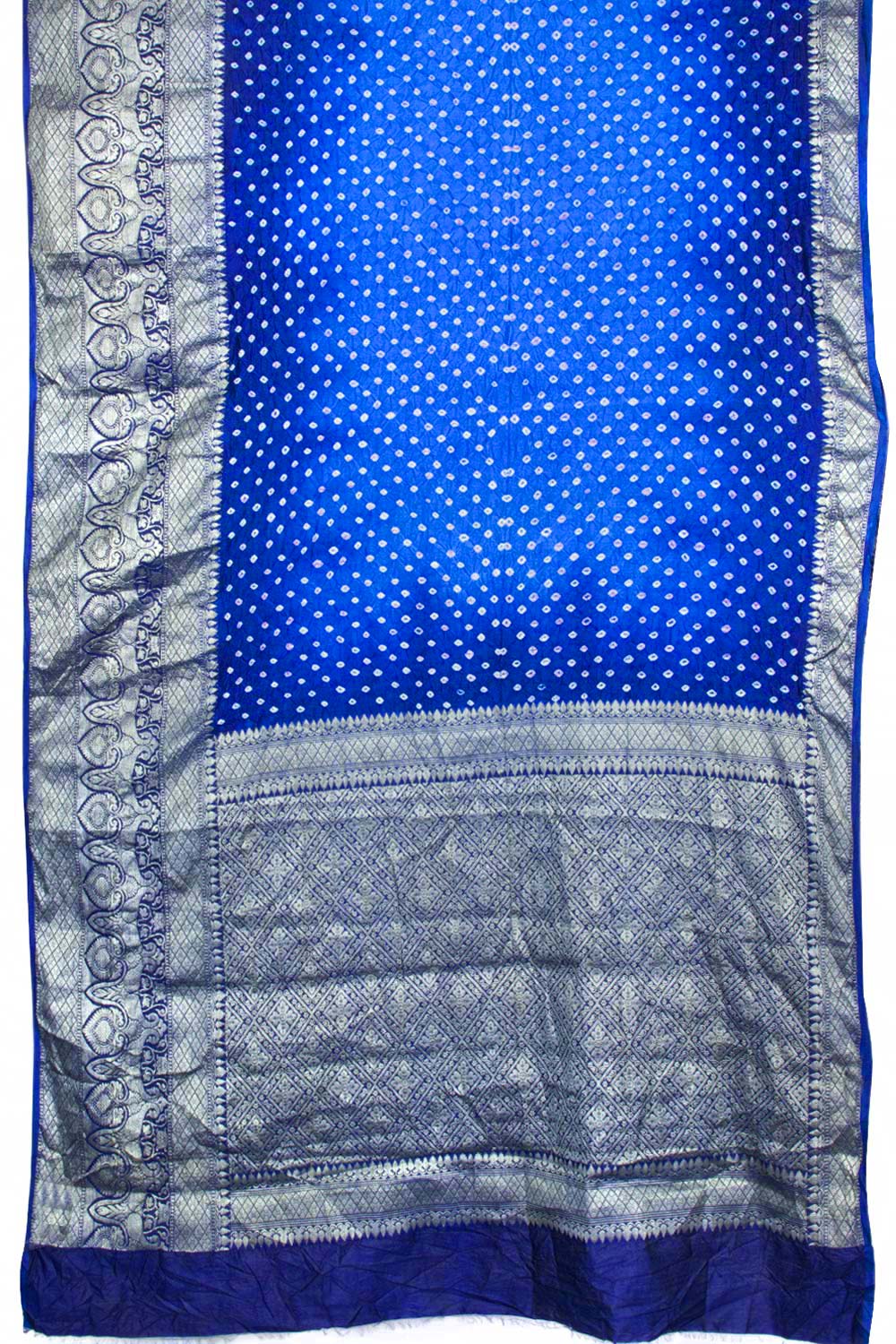 Blue Kanjivaram Pure Silk Bandhani Saree 10062806