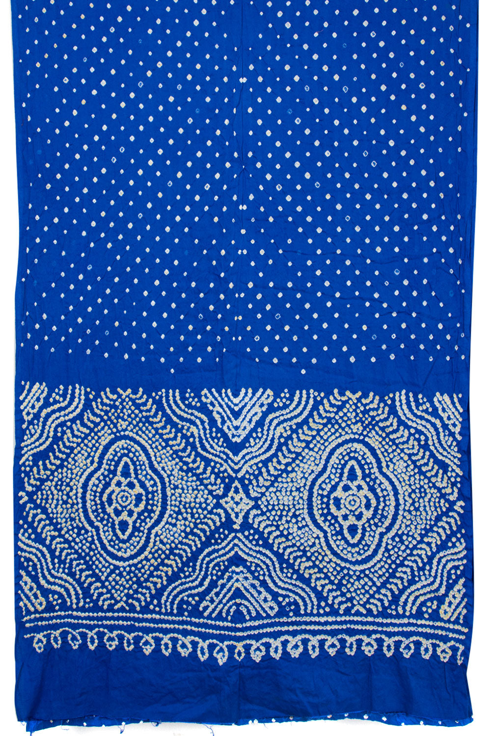 Ink Blue Handcrafted Bandhani Cotton Saree 10062992