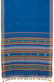 Medium Teal Blue Handloom Bhujodi Kala Cotton Saree 10063047