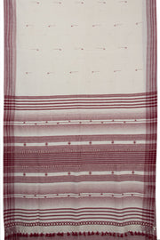 Offwhite Handloom Bhujodi Kala Cotton Saree 10063048