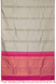 Beige Pure Zari Jacquard Kanjivaram Silk Saree 10063122