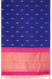 Lapiz Blue Pure Zari Kanjivaram Silk Saree 10063126
