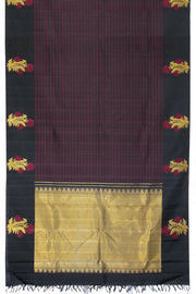 Black Pure Zari Kanjivaram Silk Saree 10063141