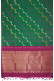 Jungle Green Pure Zari Kanjivaram Silk Saree 10063143