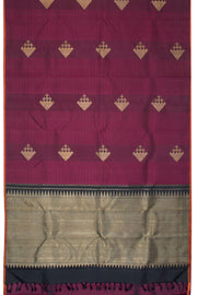 Maroon Pure Zari Jacquard Kanjivaram Silk Saree 10063146