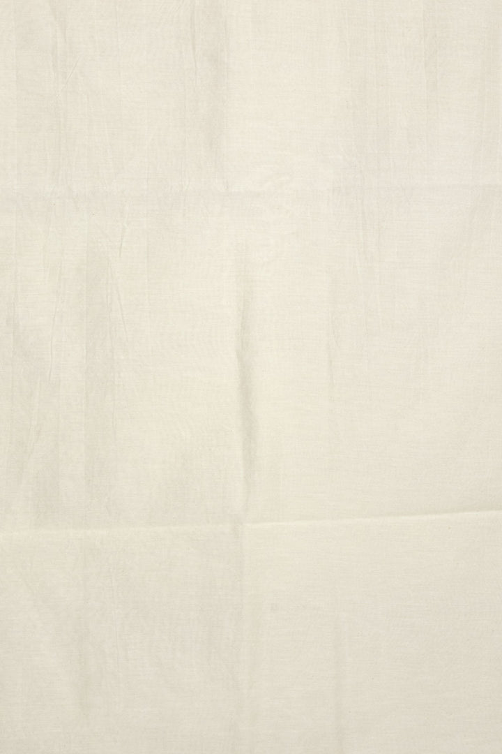 White Banarasi Cotton Salwar Suit Material - Avishya