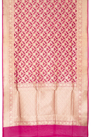 Pink Handloom Banarasi Kora Silk Saree