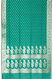  Green Handloom Banarasi Kora Silk Saree