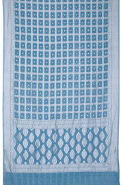 Dusty Blue Handcrafted Banarasi Khaddi Georgette Saree 10063217