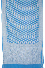 Handcrafted Blue Banarasi Katrua Georgette Saree 