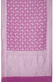 Warm Purple Handcrafted Banarasi Khaddi Georgette Saree 10063226