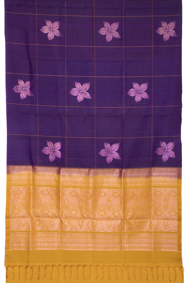 Berry Purple Handloom Kanjivaram Soft Silk Saree 10063249
