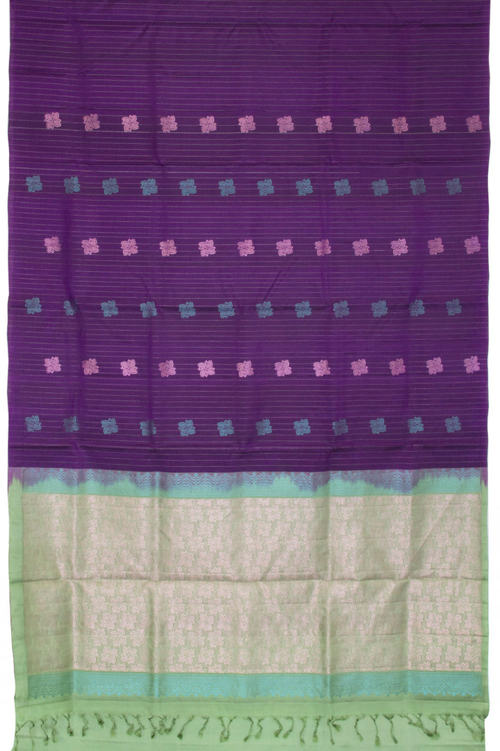 Grape Purple Handloom Kanjivaram Soft Silk Saree 10063252