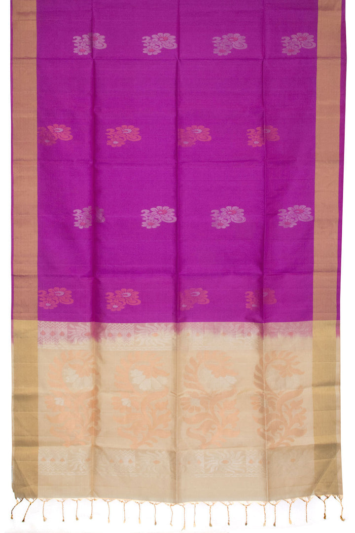 Violet Handloom Kanjivaram Soft Silk Saree 10063291