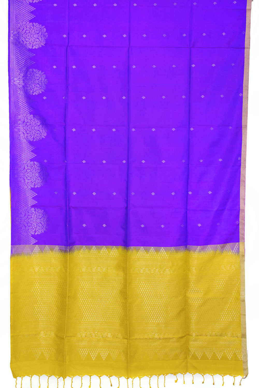 Deep Violet Handloom Kanjivaram Soft Silk Saree 10063303