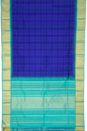 Indigo Blue Pure Zari Korvai Kanjivaram Silk Saree 10063330