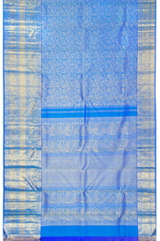 Azure Blue Vanashringaram Pure Zari Kanjivaram Silk Saree 10063387