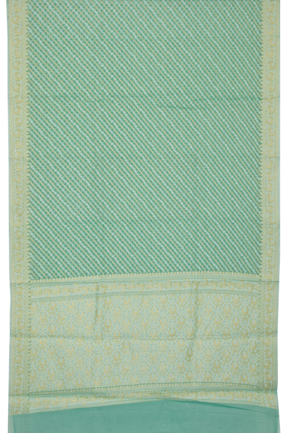 Mint Green Handloom Banarasi Cotton Saree - Avishya