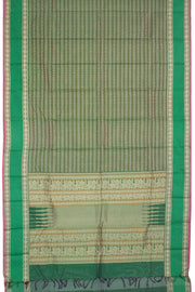 Green Handloom Kanchi Silk Cotton Saree  - Avishya