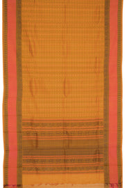 Mustard Yellow Handloom Kanchi Silk Cotton Saree 10078001