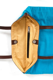 Blue Kantha Embroidery Hand bag 10063525