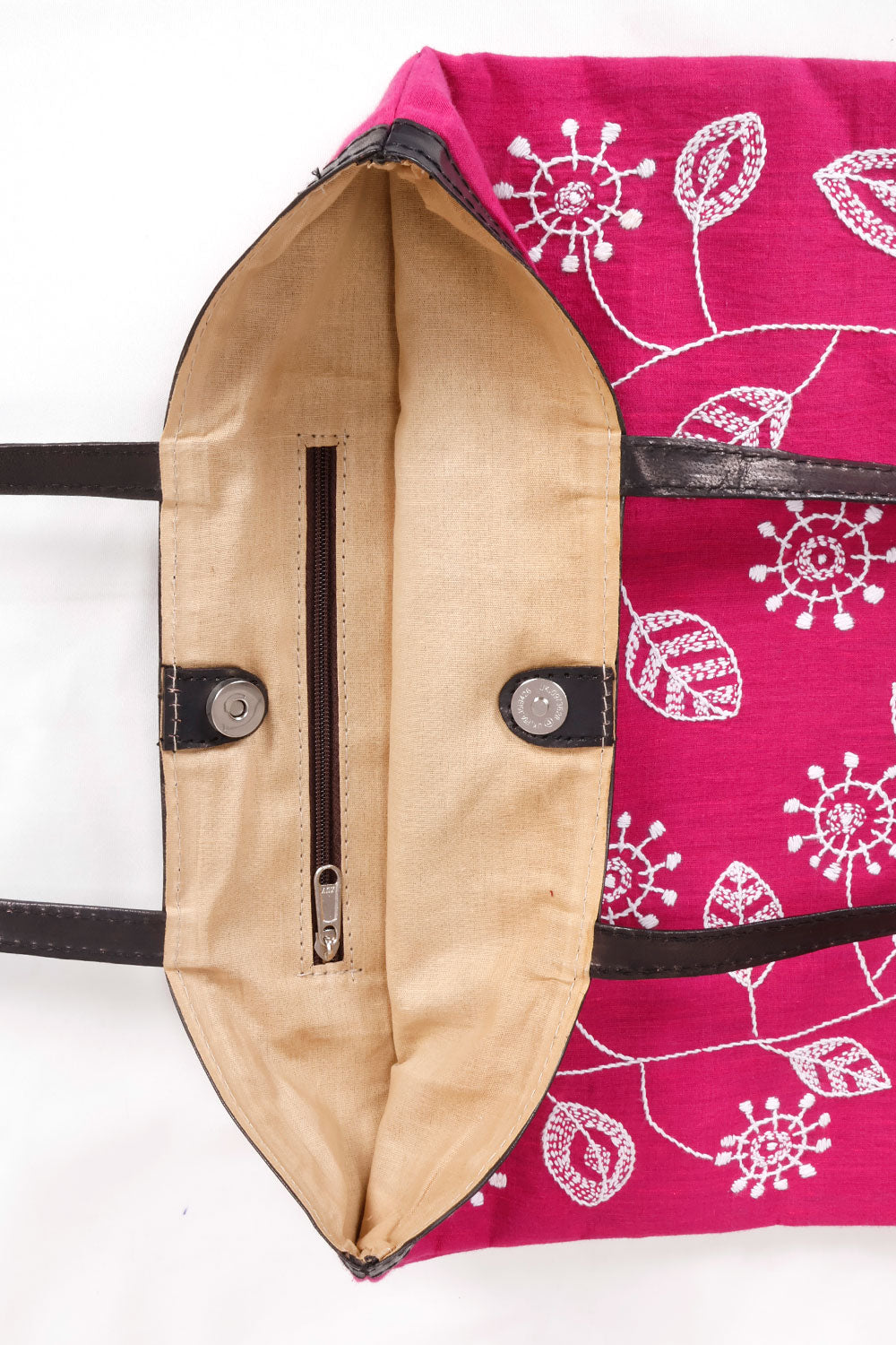 Pink Kantha Embroidery Hand bag 10063527