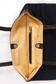 Black Kantha Embroidery Hand bag 10063531