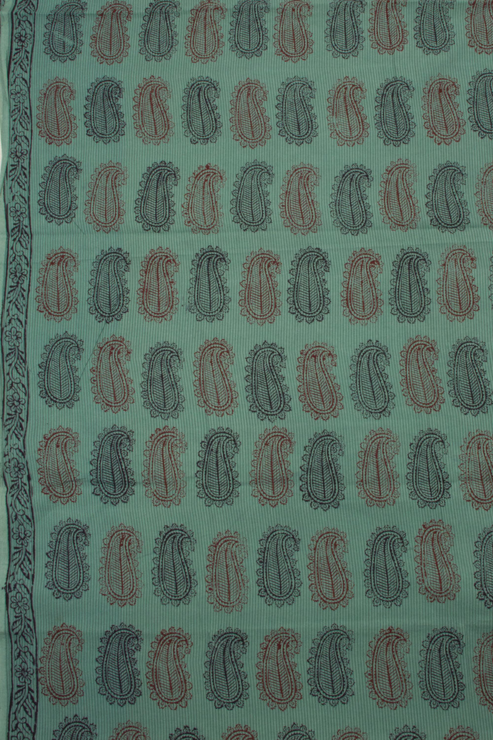 Virdian Green Bagh Printed Cotton 3-Piece Salwar Suit Material 10063590