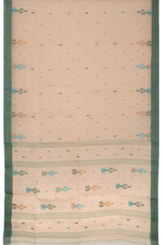 Cream Handloom Bengal Tant Cotton Saree - Avishya