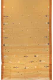 Sandal Handwoven Bengal Tant Cotton Saree - Avishya 