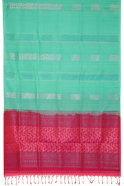 Blue Handloom Kanjivaram Soft Silk Saree