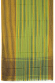 Avocado Green Handloom Dhaniakhali Cotton Saree 10063787