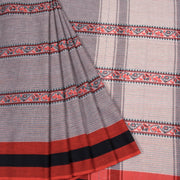 Nobel Grey Handloom Dhaniakhali Cotton Saree 10063804