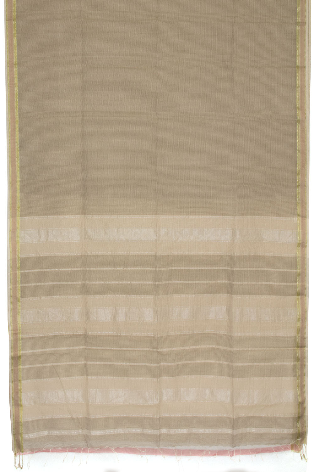 Beige Handloom Maheshwari Silk Cotton Saree - Avishya