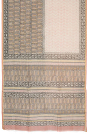 Beige Printed Chanderi Silk Cotton Saree - Avishya