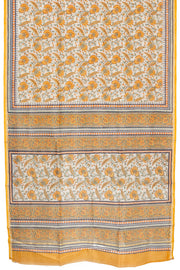 Off White Printed Chanderi Silk Cotton Saree - Avishya