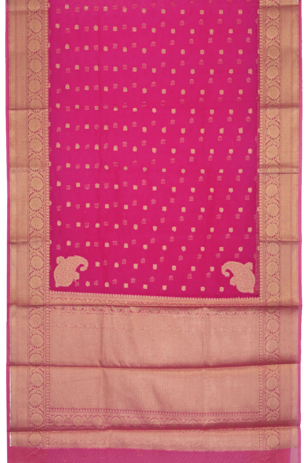 Pink Banarasi Organza Saree 10063845
