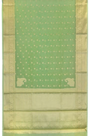 Green Banarasi Organza Viscose Saree - Avishya 