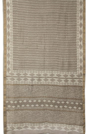 Grey Akola Dabu Printed Saree - Avishya 