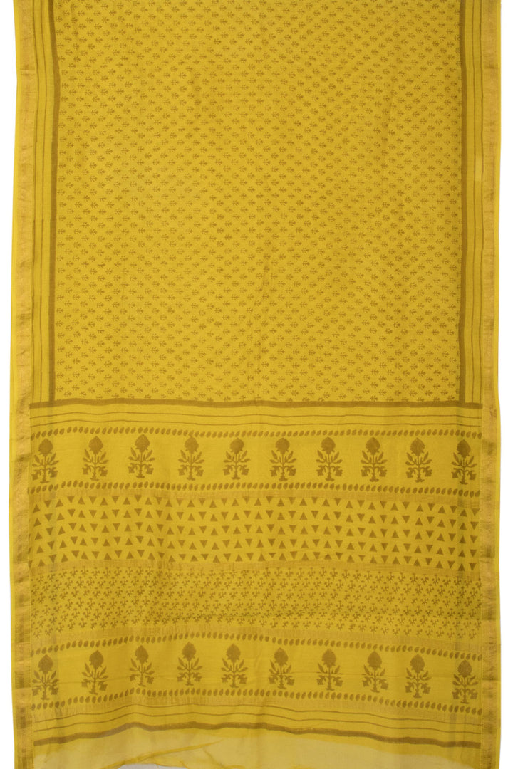 Yellow Akola Dabu Printed Saree - Avishya