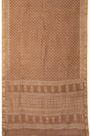 Brown Akola Dabu Printed Saree  - Avishya 