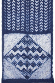 Navy Blue Handwoven Bandhani Modal Saree 10063901