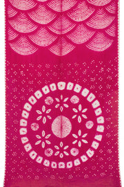 Red Handwoven Bandhani Modal Saree - Avishya